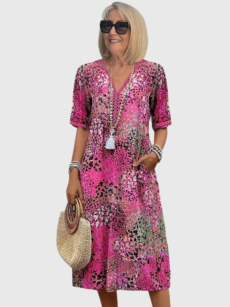 Bella | Elegant Floral Midi Dress