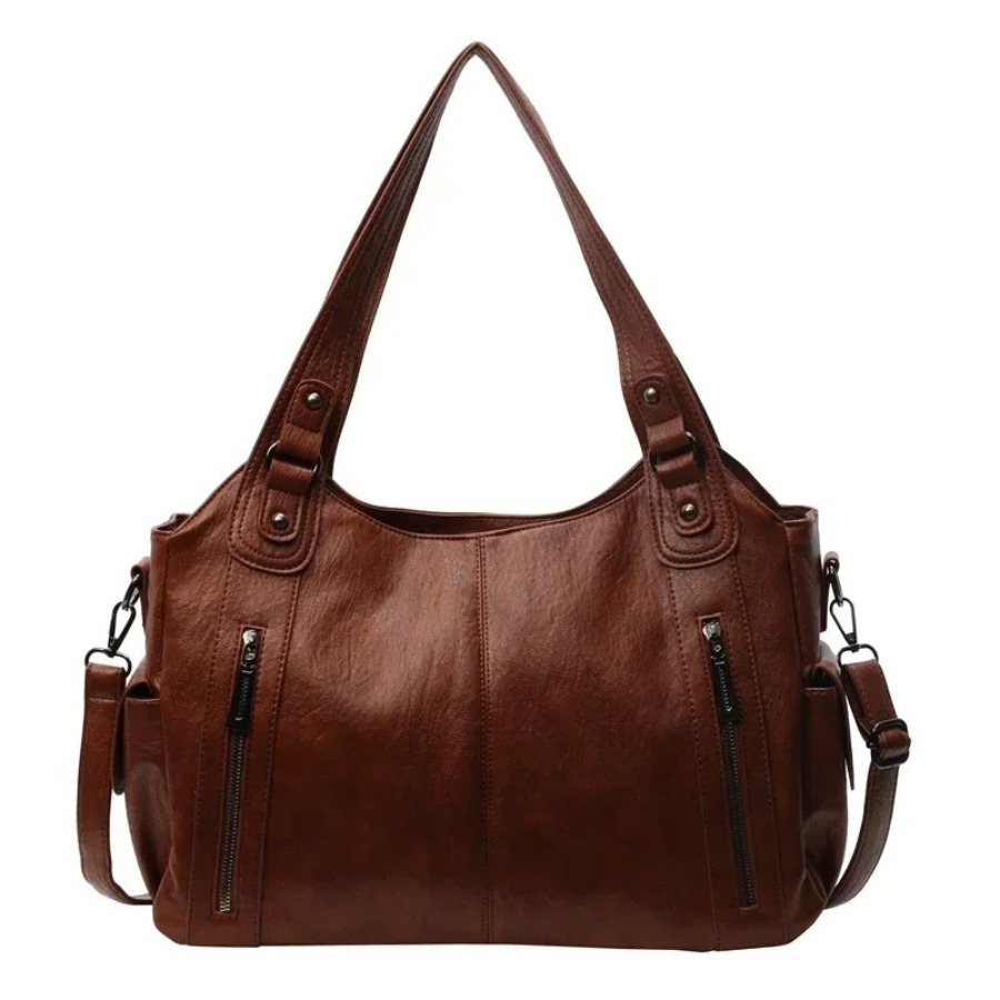 Uma | Dual Zipper Large Capacity Shoulder Bag